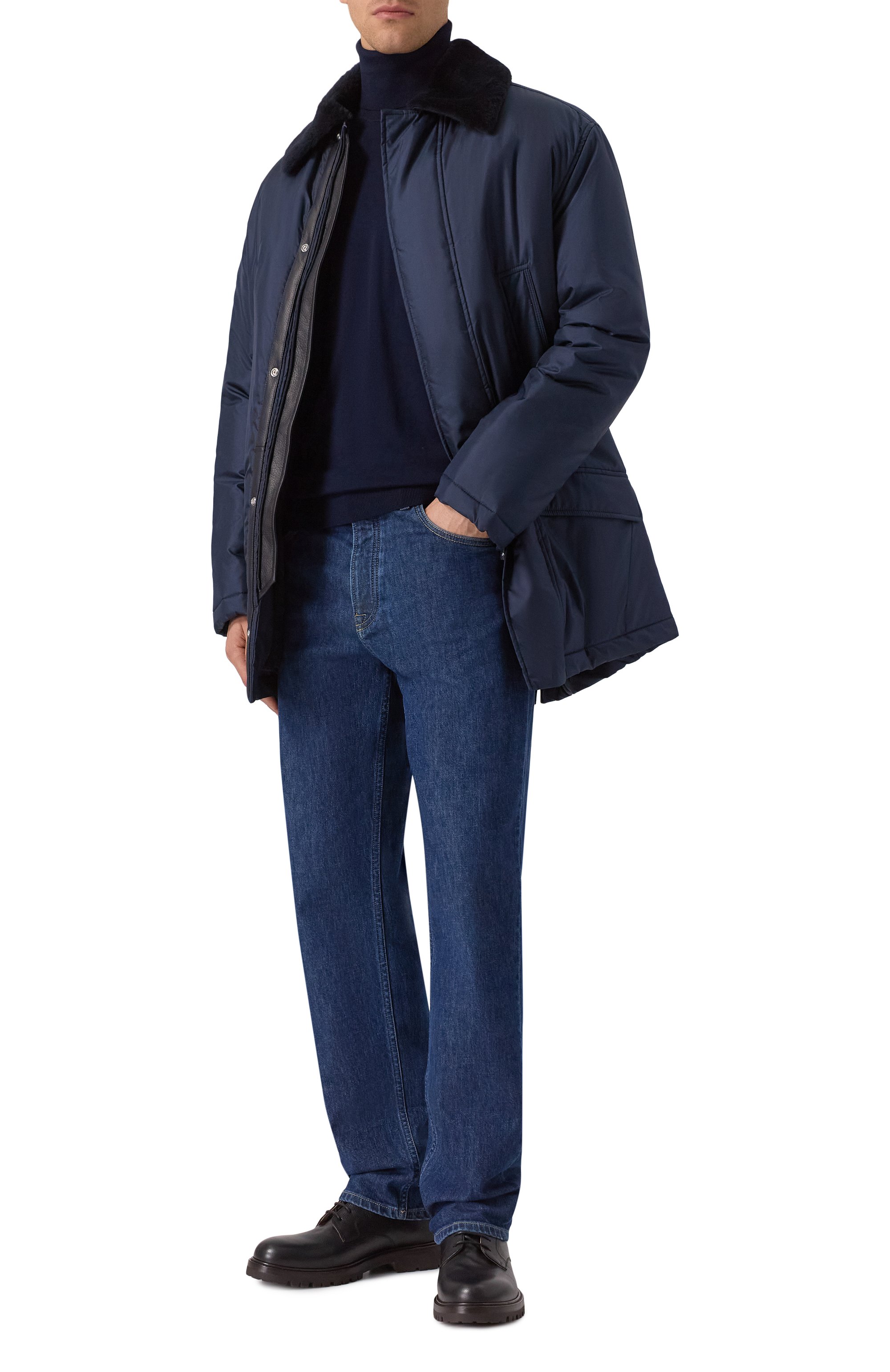 Шелковая куртка с отделкой из овчины ZILLI, арт. ASEN00M0629VTSU00_001, фото 2