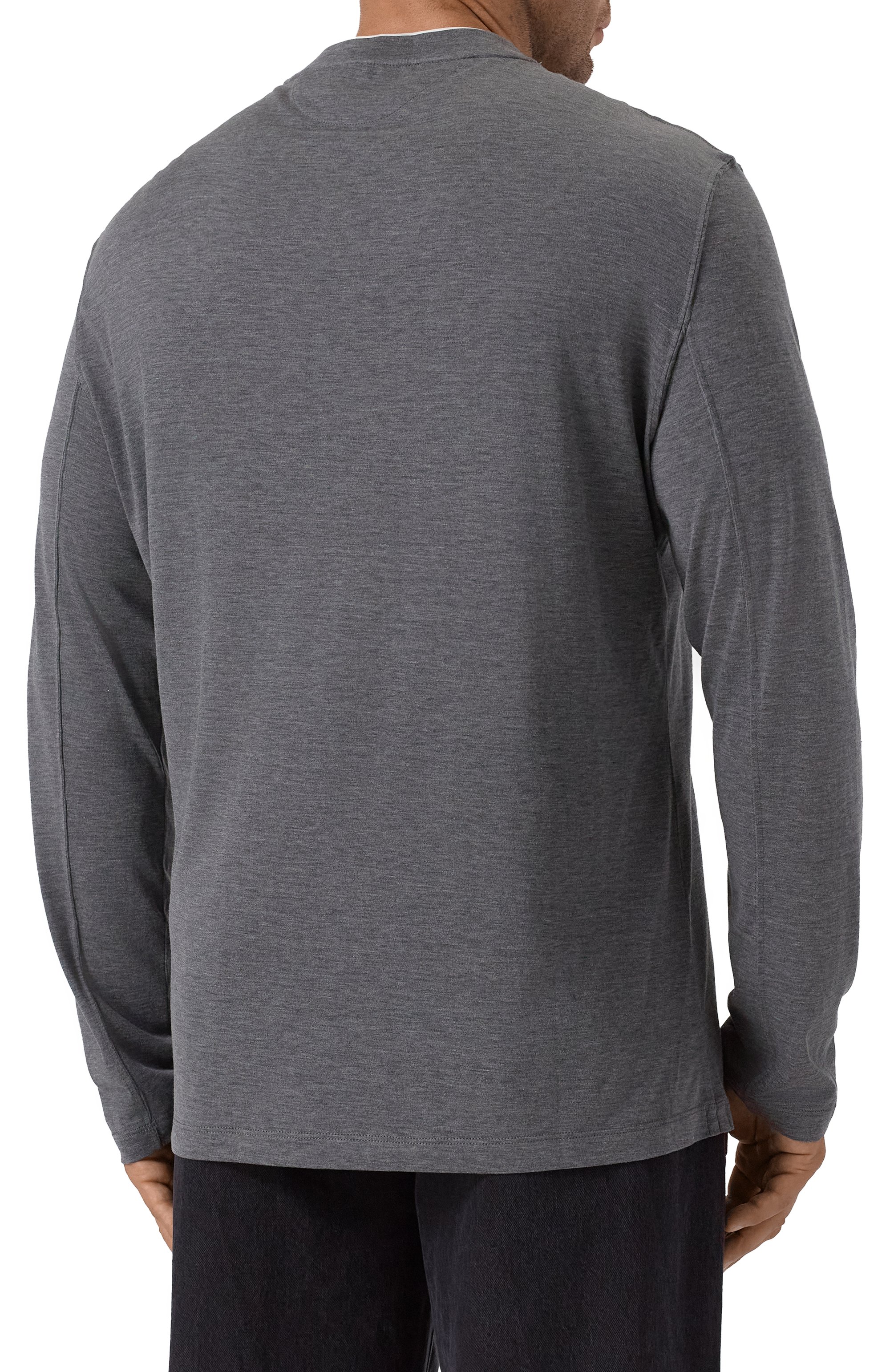 Лонгслив из шелка и хлопка BRUNELLO CUCINELLI, арт. MH8367433, фото 4