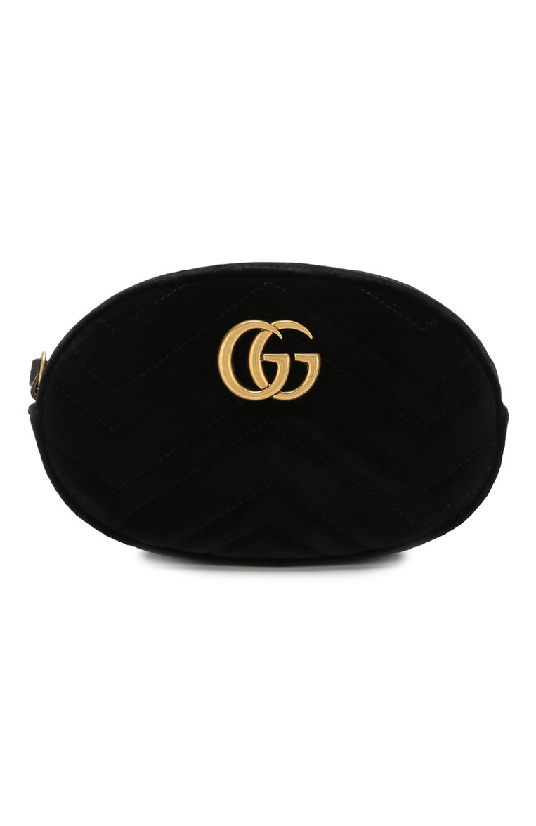 Поясная сумка gg marmont из бархата GUCCI, арт. 476434/9FRDT, фото 1