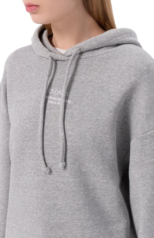 Хлопковое худи Closed C95758-47M-PR Серый  C95758-47M-PR Фото 5
