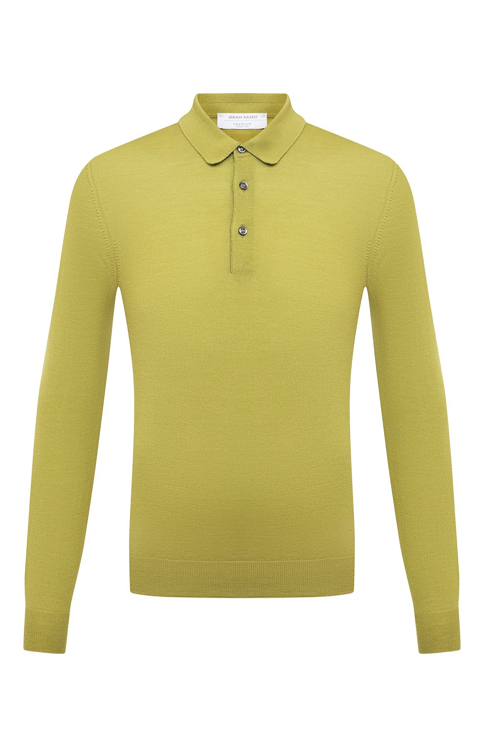 Поло из шерсти и шелка GRAN SASSO салатового цвета по цене 34200 руб., арт. 57132/13190, фото 1 Поло из шерсти и шелка GRAN SASSO, арт. 57132/13190, фото 1