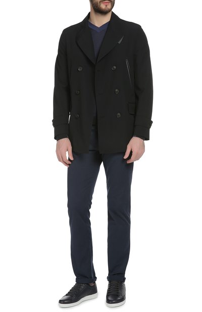 Полупальто BRIONI темно-синего цвета по цене 299500 руб., арт. SHLX/P5A02, фото 4 Полупальто BRIONI, арт. SHLX/P5A02, фото 4