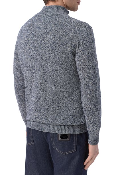 Хлопковый джемпер ANDREA CAMPAGNA синего цвета по цене 54650 руб., арт. M5426-8076, фото 4 Хлопковый джемпер ANDREA CAMPAGNA, арт. M5426-8076, фото 4