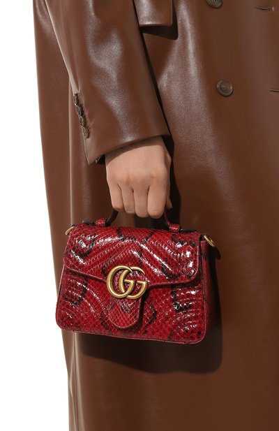 Сумка gg marmont из кожи питона GUCCI, арт. 547260 LU3NT, фото 2