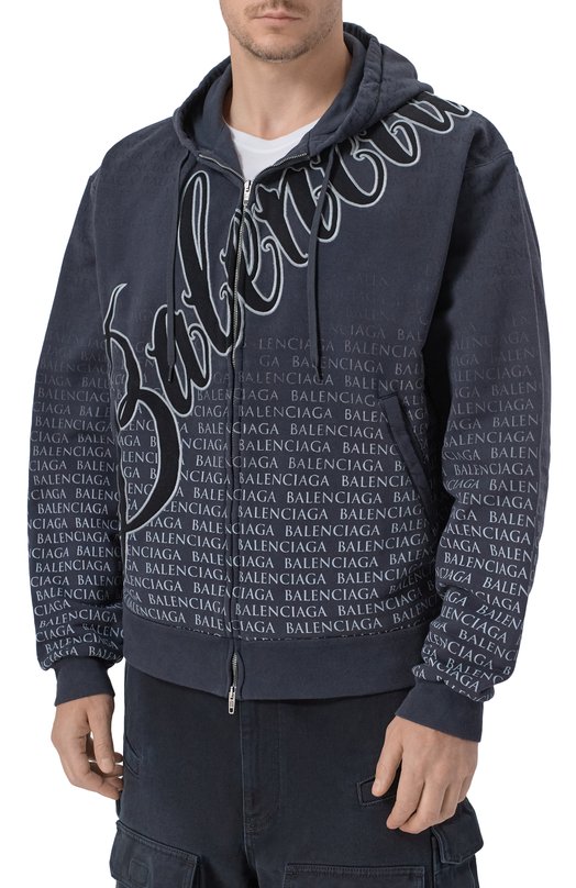 Хлопковая толстовка Balenciaga 850338/TTVN8 Серый  850338/TTVN8 Фото 3