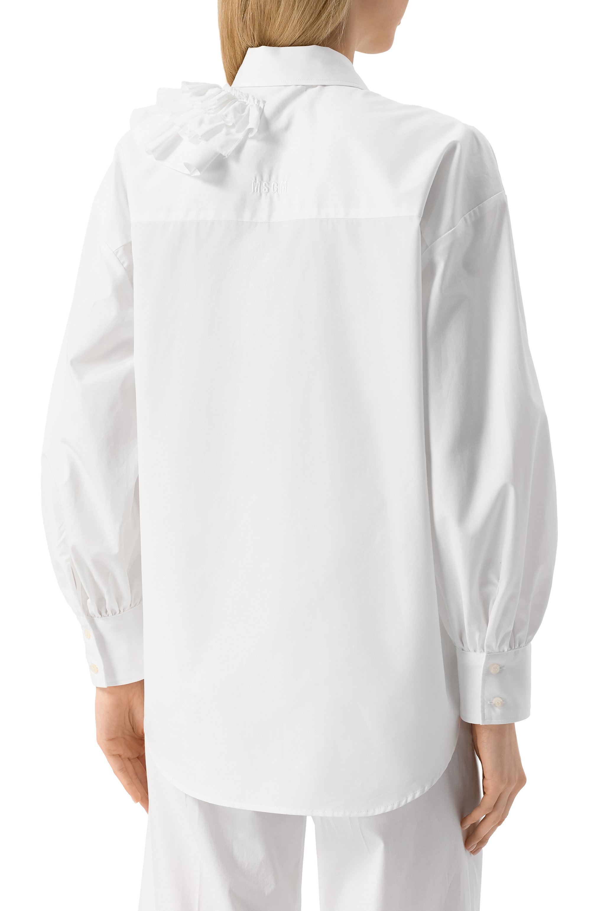 Хлопковая рубашка MSGM, арт. 3841MDE11X/257100, фото 4