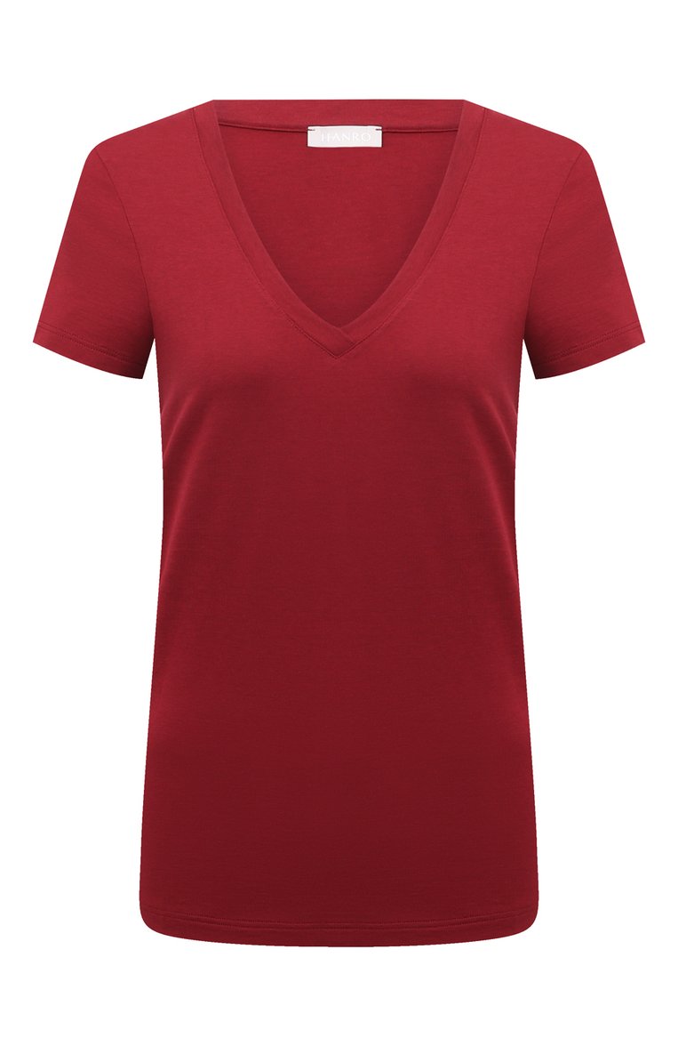 Женская бордовая футболка HANRO купить в интернет-магазине ЦУМ, арт ...