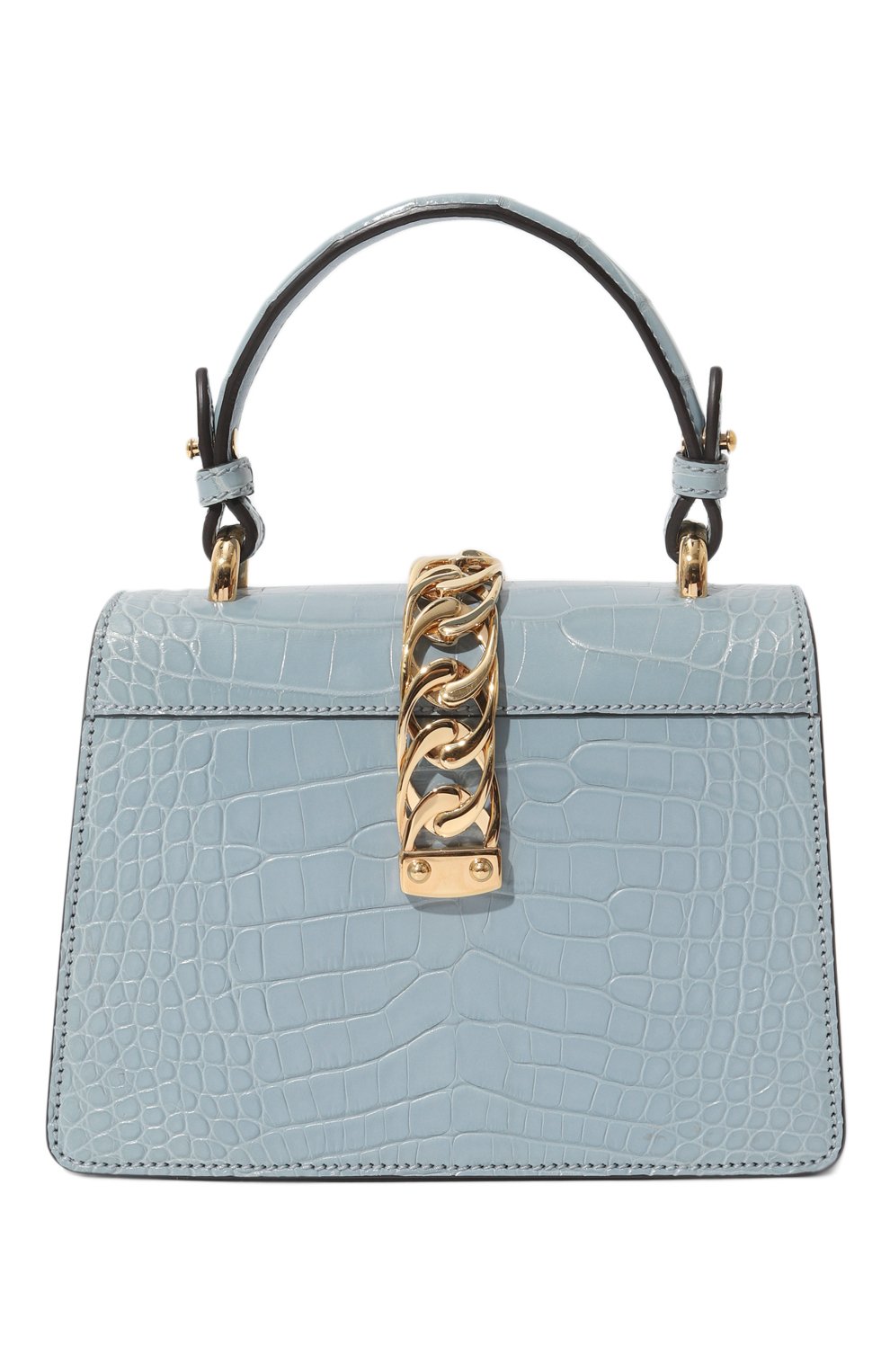 Сумка sylvie mini из кожи аллигатора GUCCI, арт. 470270 EV49G, фот о 6