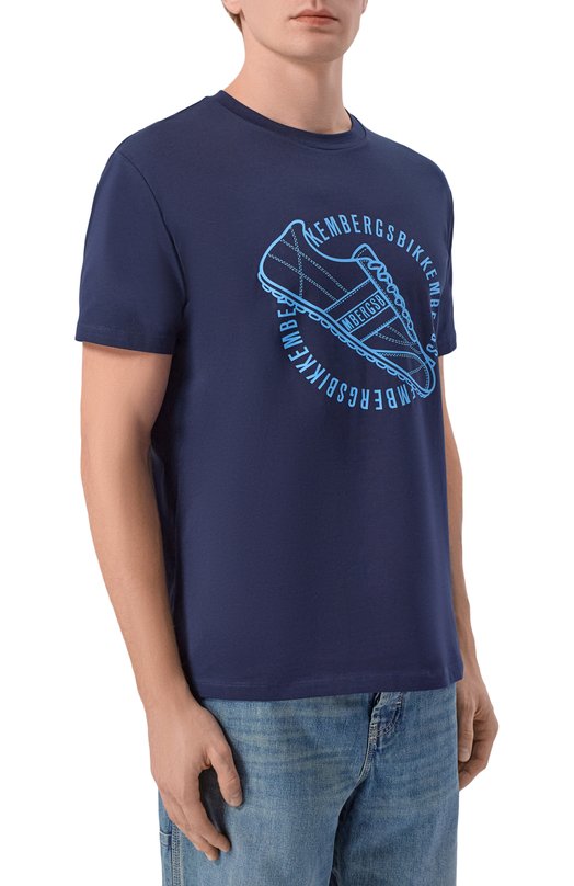 Хлопковая футболка Dirk Bikkembergs BMT1578 Синий  BMT1578 Фото 3