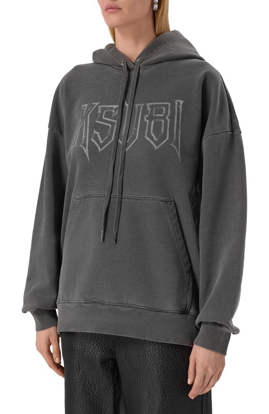 Хлопковое худи Ksubi WSP25FL004 Серый  WSP25FL004 Фото 3