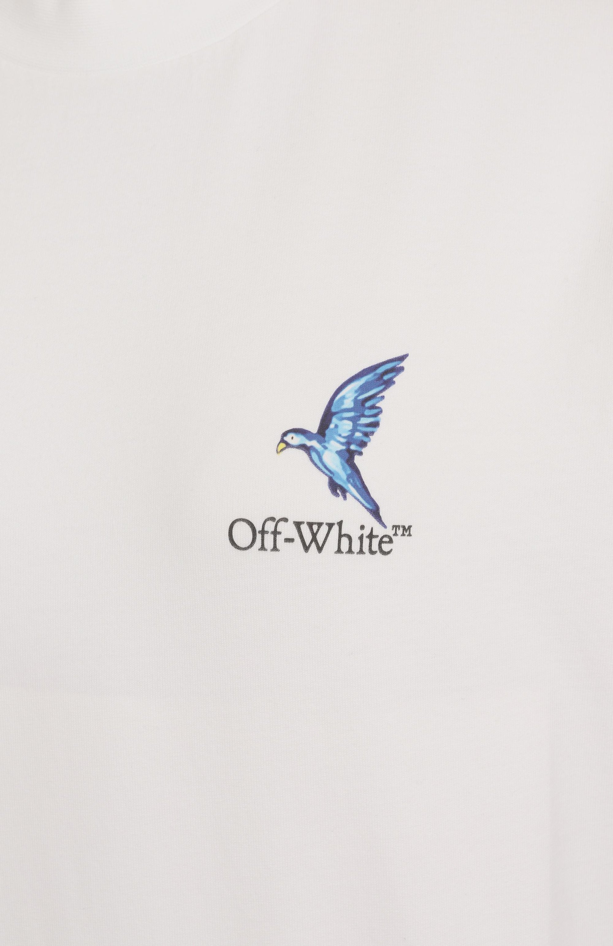 Хлопковая футболка OFF-WHITE белого цвета по цене 49950 руб., арт. 0WAA089S25JER0040110, фото 6 Хлопковая футболка OFF-WHITE, арт. 0WAA089S25JER0040110, фото 6