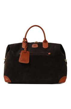 Мужская сумка life holdall BRIC`S хаки цвета, арт. BLF20203.378 | Фото 1 (Размер: large; Материал: Экокожа; Ремень/цепочка: На ремешке; Драгоценные камни: Проставлено; Материал сплава: Проставлено)