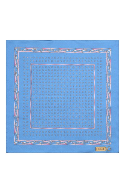 Шелковый платок ZILLI синего цвета по цене 9900 руб., арт. 51609/HANDKERCHIEF, фото 3 Шелковый платок ZILLI, арт. 51609/HANDKERCHIEF, фото 3