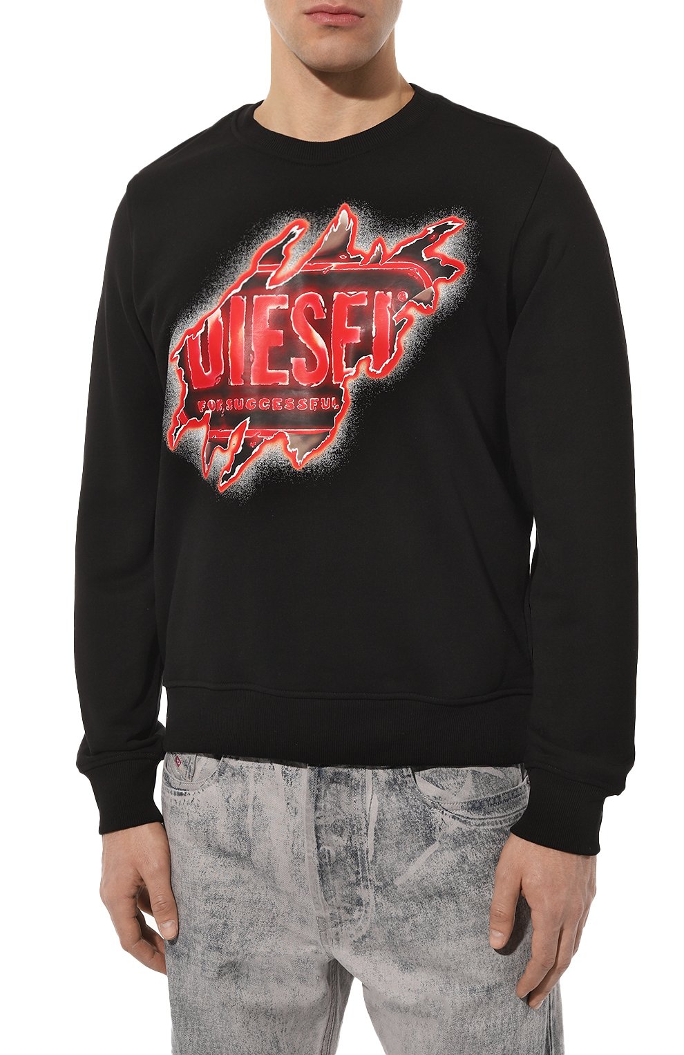 Хлопковый свитшот DIESEL, арт. A09827/0BAWT, фото 3