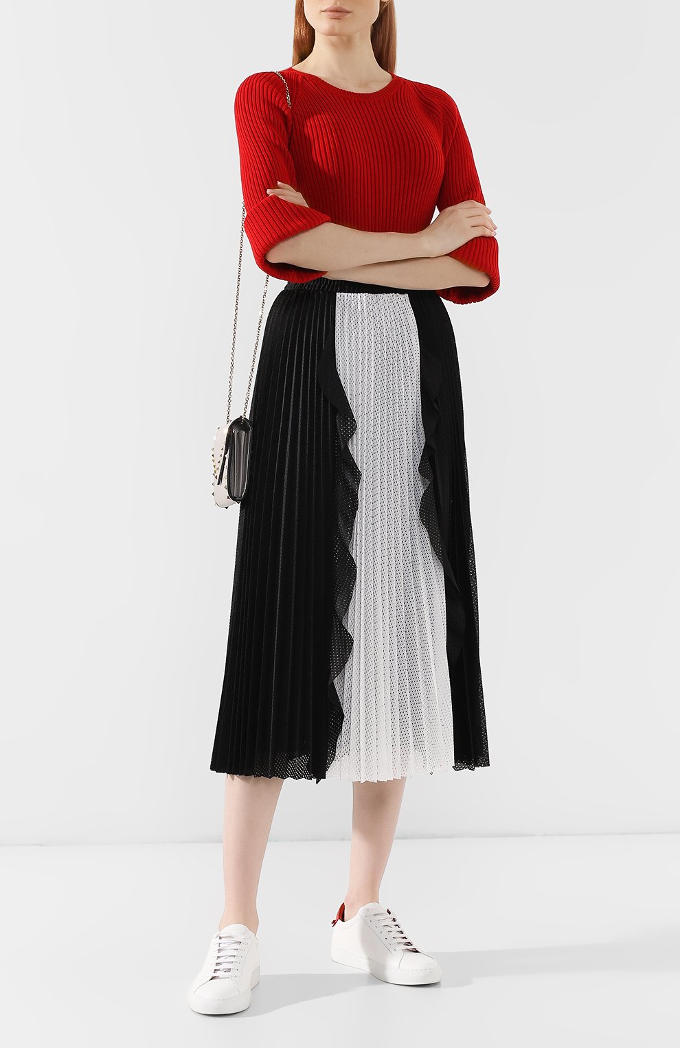 Юбка REDVALENTINO черно-белого цвета по цене 67550 руб., арт. SR3MD00Q/4D5, фото 2 Юбка REDVALENTINO, арт. SR3MD00Q/4D5, фото 2