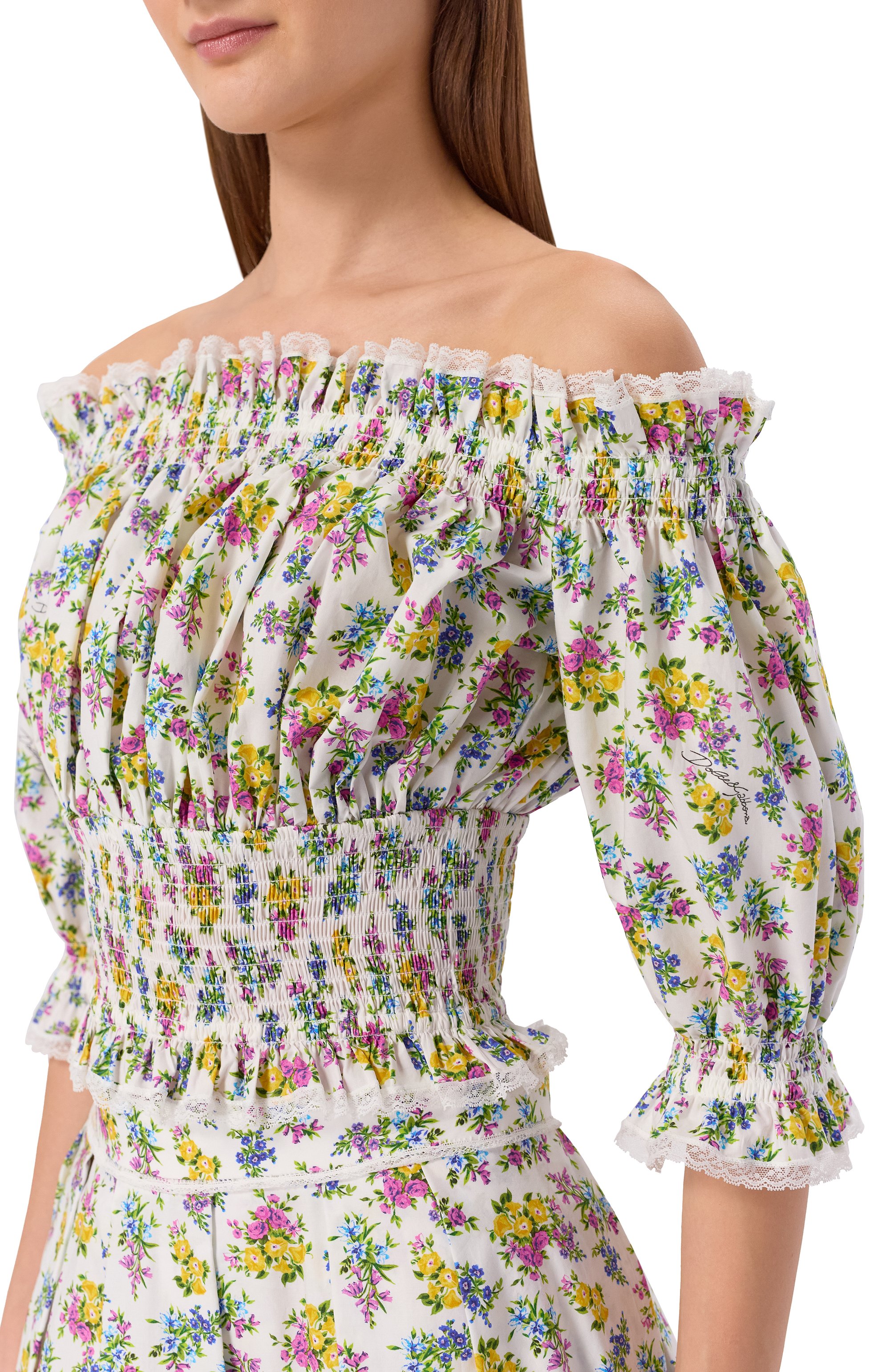 Хлопковый топ DOLCE & GABBANA, арт. F7BG4T/HS5T9, фото 5