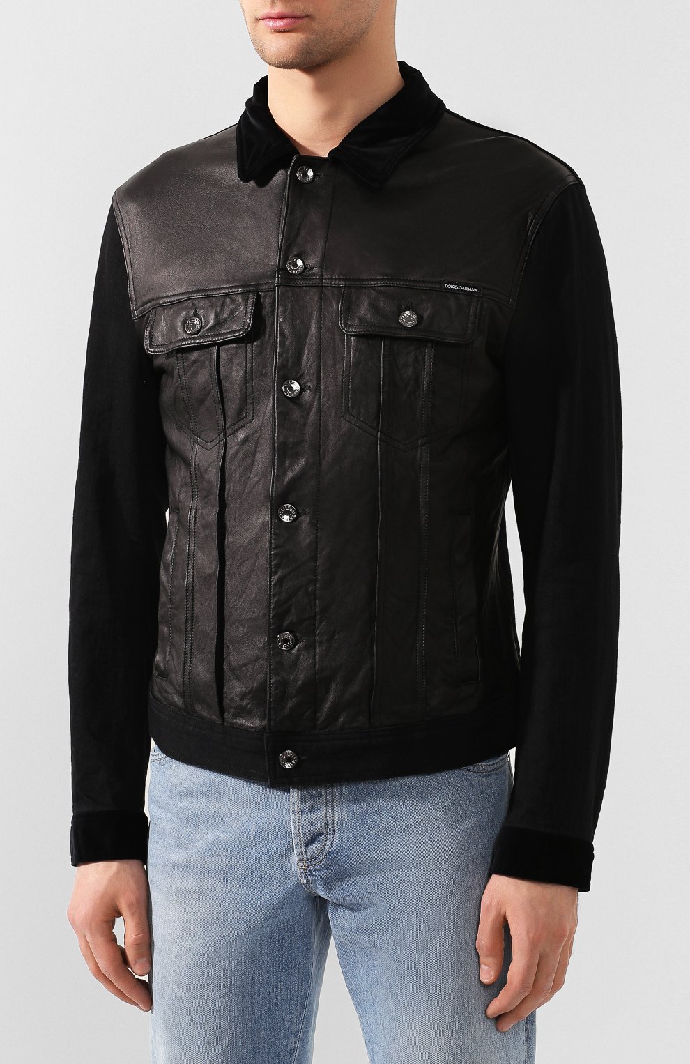 Комбинированная куртка DOLCE & GABBANA, арт. G9RG0D/G8BU3, фото 3