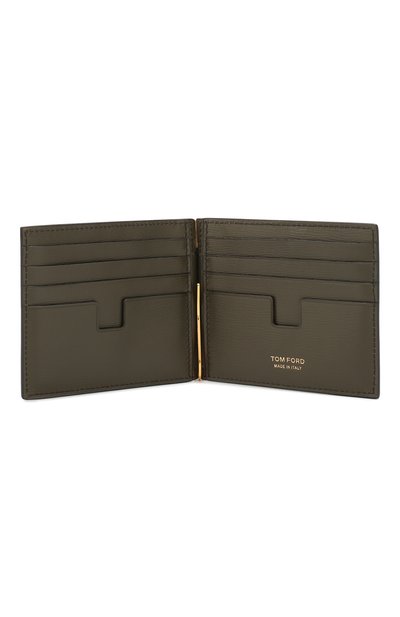 Кожаный зажим для купюр TOM FORD хаки цвета по цене 52850 руб., арт. Y0231T-LCL053, фото 3 Кожаный зажим для купюр TOM FORD, арт. Y0231T-LCL053, фото 3