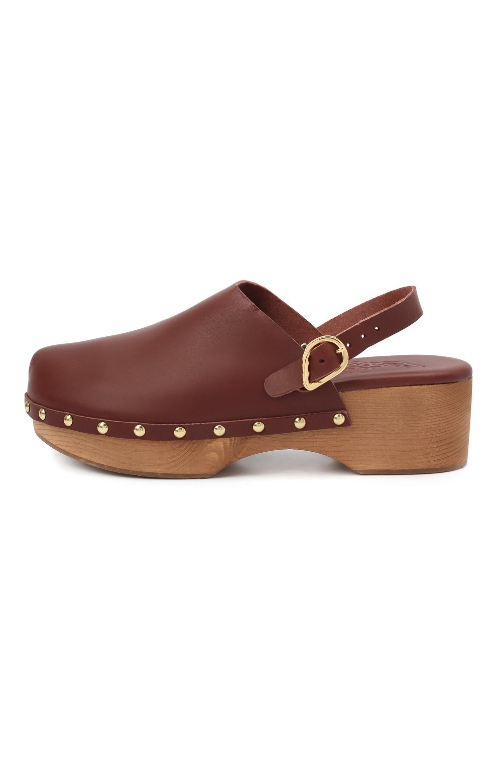 Кожаные сабо classic ANCIENT GREEK SANDALS, арт. CLASSIC CL0SED CL0G/CHESTNUT, фото 3