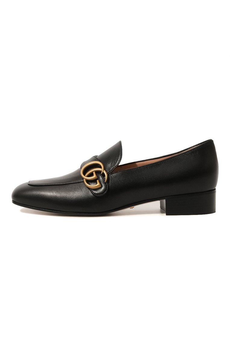 Женские кожаные лоферы marmont GUCCI черного цвета, арт. 602496 C9D00 | Фото 4 (Подошва: Плоская; Каблук высота: Низкий; Материал внутренний: Натуральная кожа; Материал утеплителя: Без утеплителя; Материал внешний: Натуральная кожа)