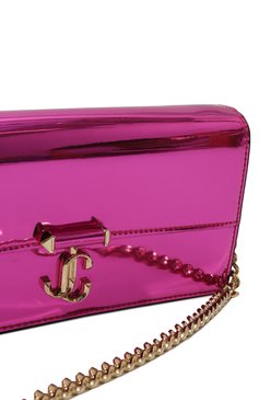 Женский клатч avenue JIMMY CHOO фуксия цвета, арт. AVENUE WALLET/CHAIN/MIF | Фото 3 (Женское Кросс-КТ: Вечерняя сумка, Клатч-клатчи; Материал сплава: Проставлено; Размер: mini; Ремень/цепочка: На ремешке; Драгоценные камни: Проставлено; Материал: Экокожа)