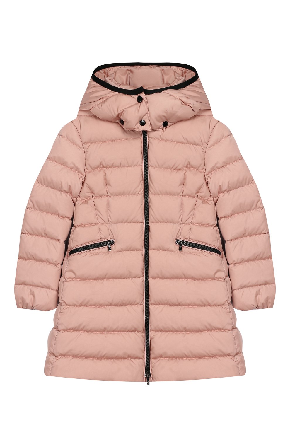 Пуховик с капюшоном MONCLER ENFANT розового цвета по цене 82150 руб., арт. E2-954-49906-05-54155/12-14A, фото 1 Пуховик с капюшоном MONCLER ENFANT, арт. E2-954-49906-05-54155/12-14A, фото 1