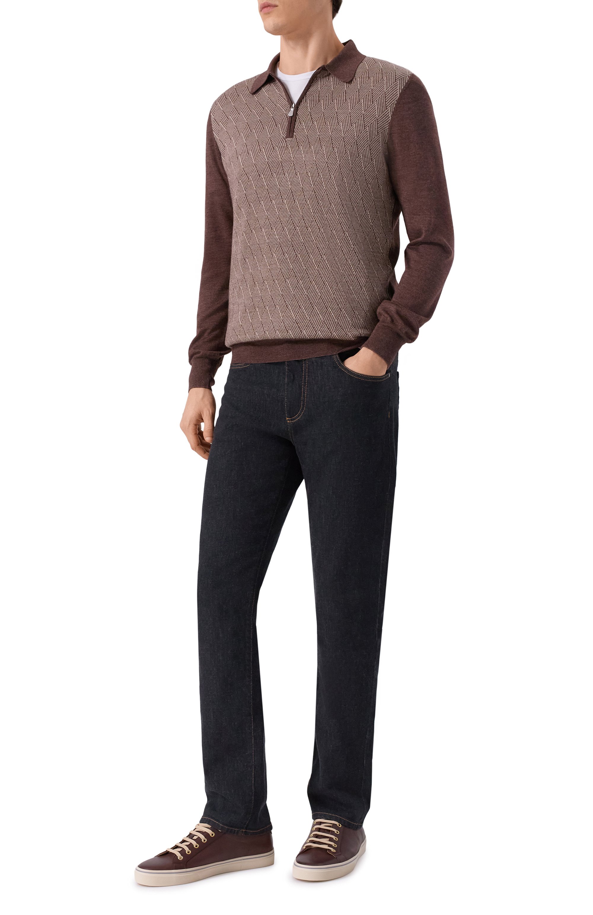 Поло из шерсти и шелка GRAN SASSO, арт. 57137/13126, фото 2