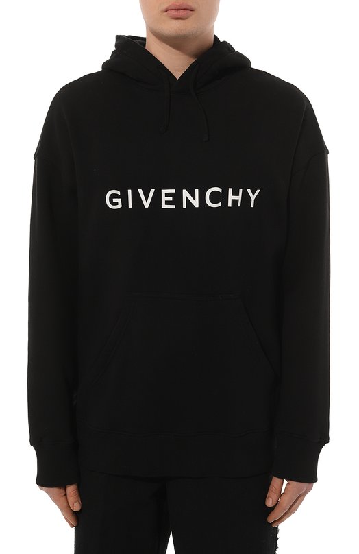 Хлопковое худи Givenchy BMJ0HC3YAC Чёрный  BMJ0HC3YAC Фото 3