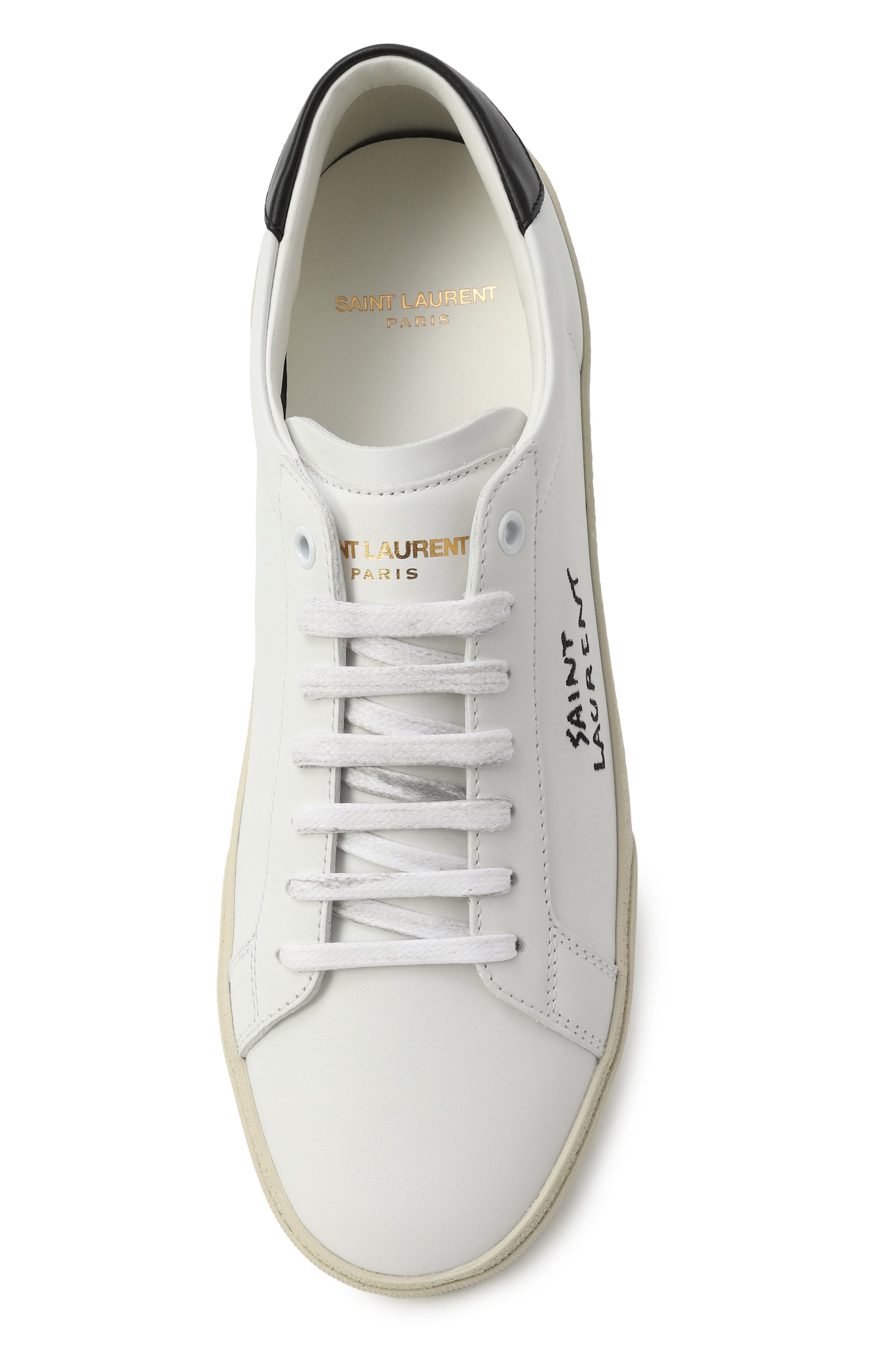 Кожаные кеды sl/06 court SAINT LAURENT, арт. 610649/AABEE, фото 6