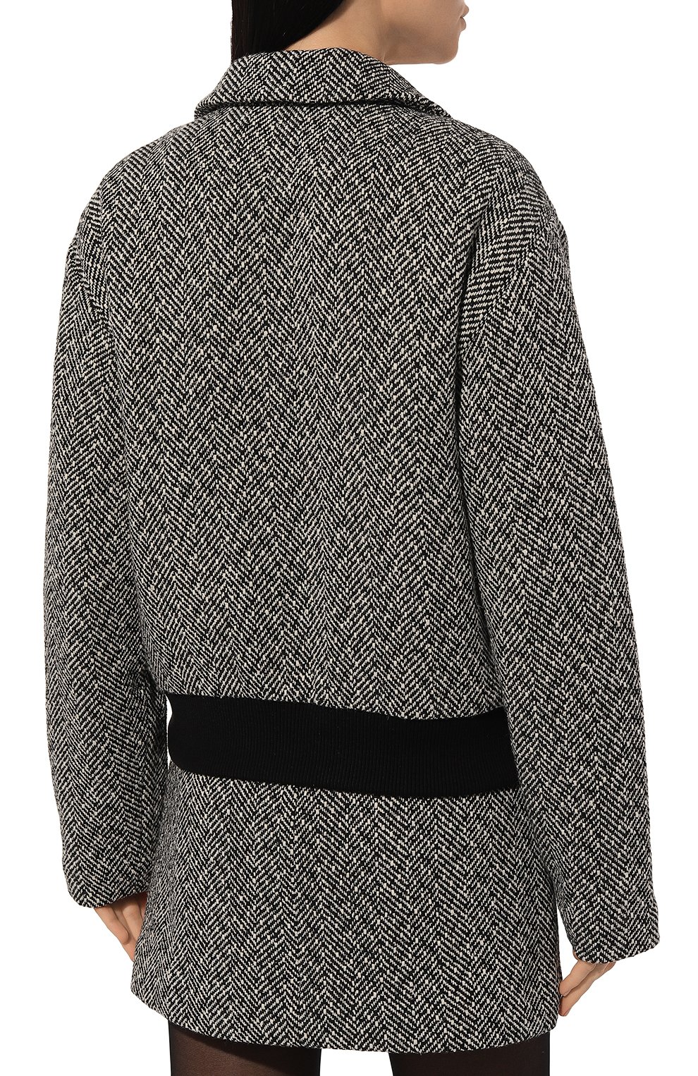 Бомбер SELF-PORTRAIT темно-серого цвета по цене 73300 руб., арт. AW24-052J-B, фото 4 Бомбер SELF-PORTRAIT, арт. AW24-052J-B, фото 4