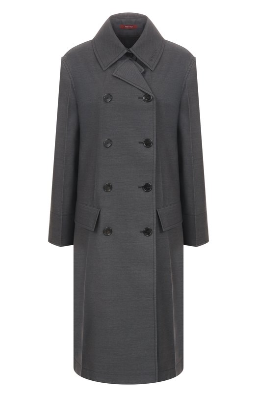 Шерстяной пальто Gucci 827789/Z7A02 Серый 827789/Z7A02