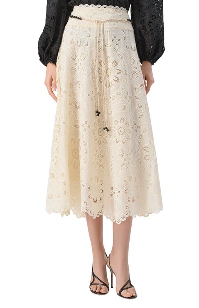 Хлопковая юбка ZIMMERMANN, арт. 3584SSS251, фото 3