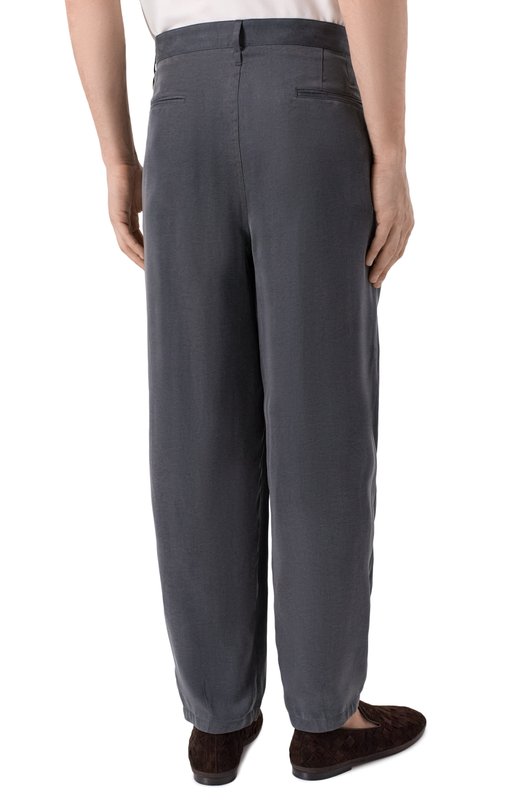 Брюки из лиоцелла и вискозы Giorgio Armani GM003229/TE20272 Синий  GM003229/TE20272 Фото 4