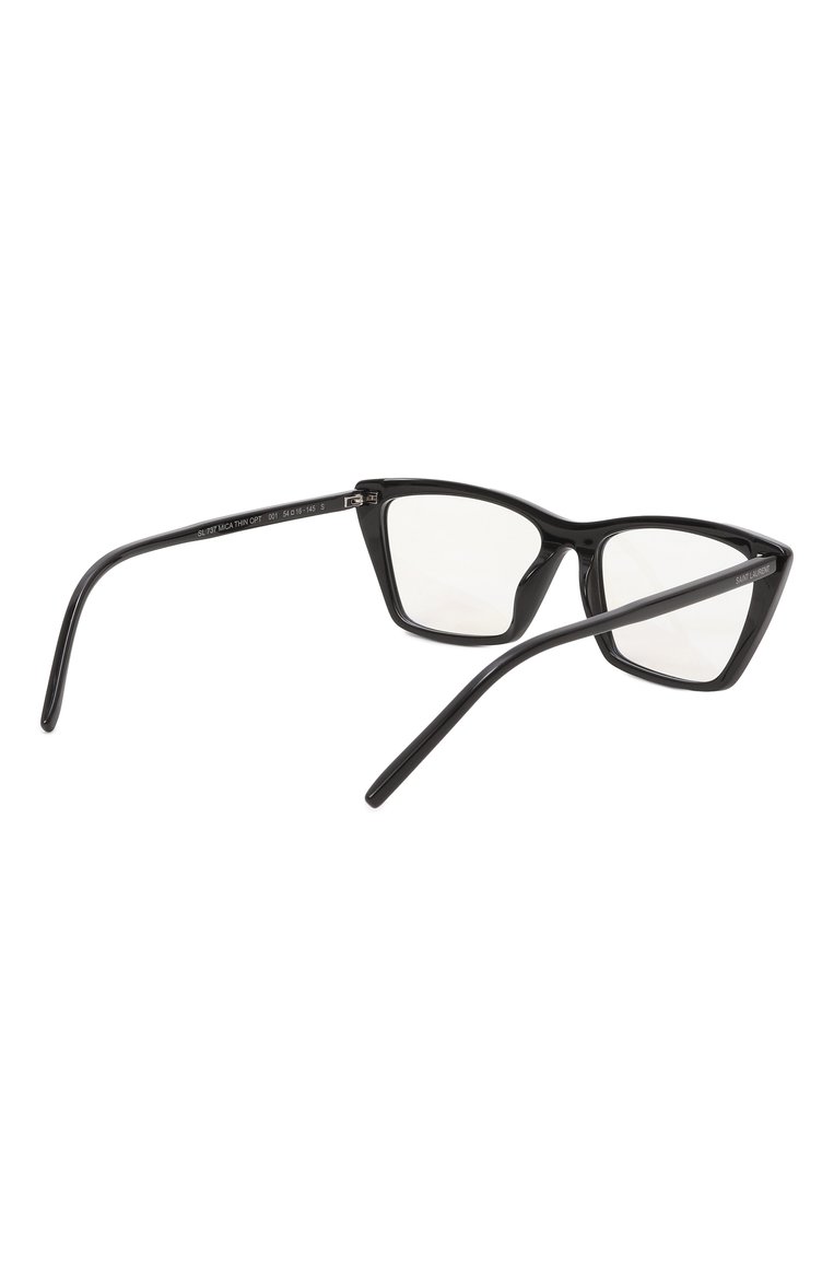 Женские оправа SAINT LAURENT черного цвета, арт. SL 737 MICA THIN 0PT 001 | Фото 4 (Тип очков: Оправа; Материал: Пластик; Региональные ограничения белый список (Axapta Mercury): Не проставлено; Нос: Не проставлено; Очки форма: Прямоугольные; Оптика Гендер: оптика-женское)