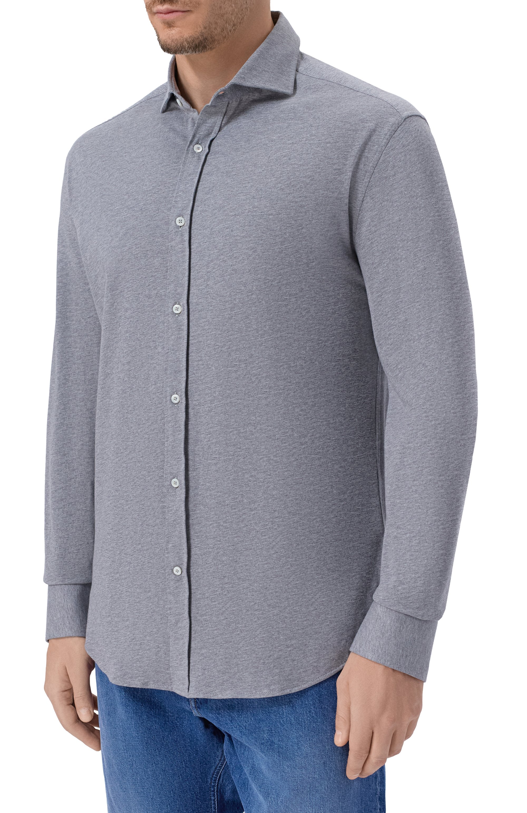 Хлопковая рубашка BRUNELLO CUCINELLI, арт. M0B136686, фото 3