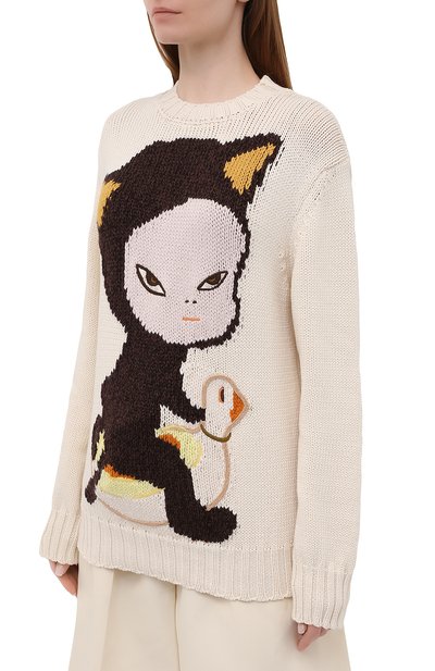 Хлопковый свитер STELLA MCCARTNEY разноцветного цвета по цене 85750 руб., арт. 583371/S7228, фото 3 Хлопковый свитер STELLA MCCARTNEY, арт. 583371/S7228, фото 3