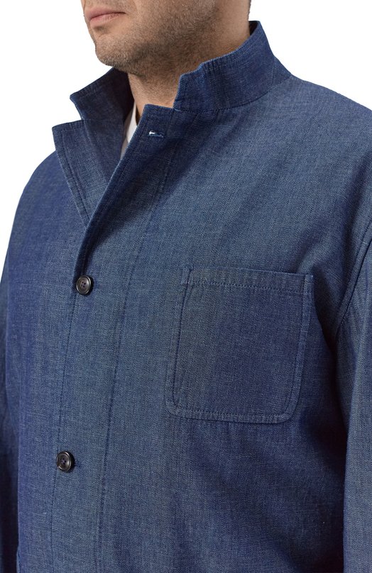 Джинсовая куртка-рубашка Cortigiani 4AG638 Синий  4AG638 Фото 5