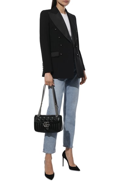 Сумка gg marmont 2.0 small GUCCI черного цвета по цене 288000 руб., арт. 443497/UM8AN, фото 3 Сумка gg marmont 2.0 small GUCCI, арт. 443497/UM8AN, фото 3