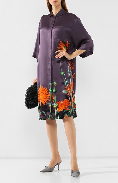 Атласное платье DRIES VAN NOTEN, арт. 192-31084-8408, фото 2
