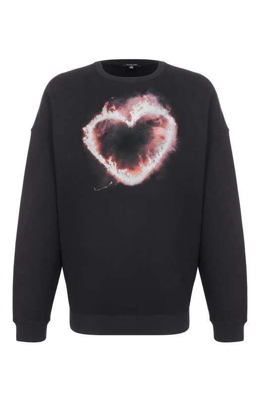 Свитшот из хлопка и лиоцелла R13 R13WK004-K138A Чёрный R13WK004-K138A