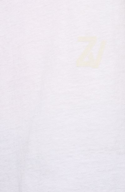 Хлопковая футболк а ZADIG AND VOLTAIRE, арт. JWTS00074, фото 5