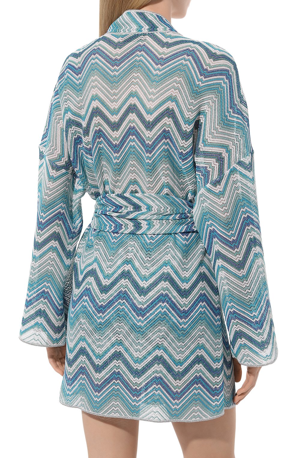 Туника из вискозы MISSONI голубого цвета по цене 87550 руб., арт. MS24SQ0E/BR00XK, фото 4 Туника из вискозы MISSONI, арт. MS24SQ0E/BR00XK, фото 4