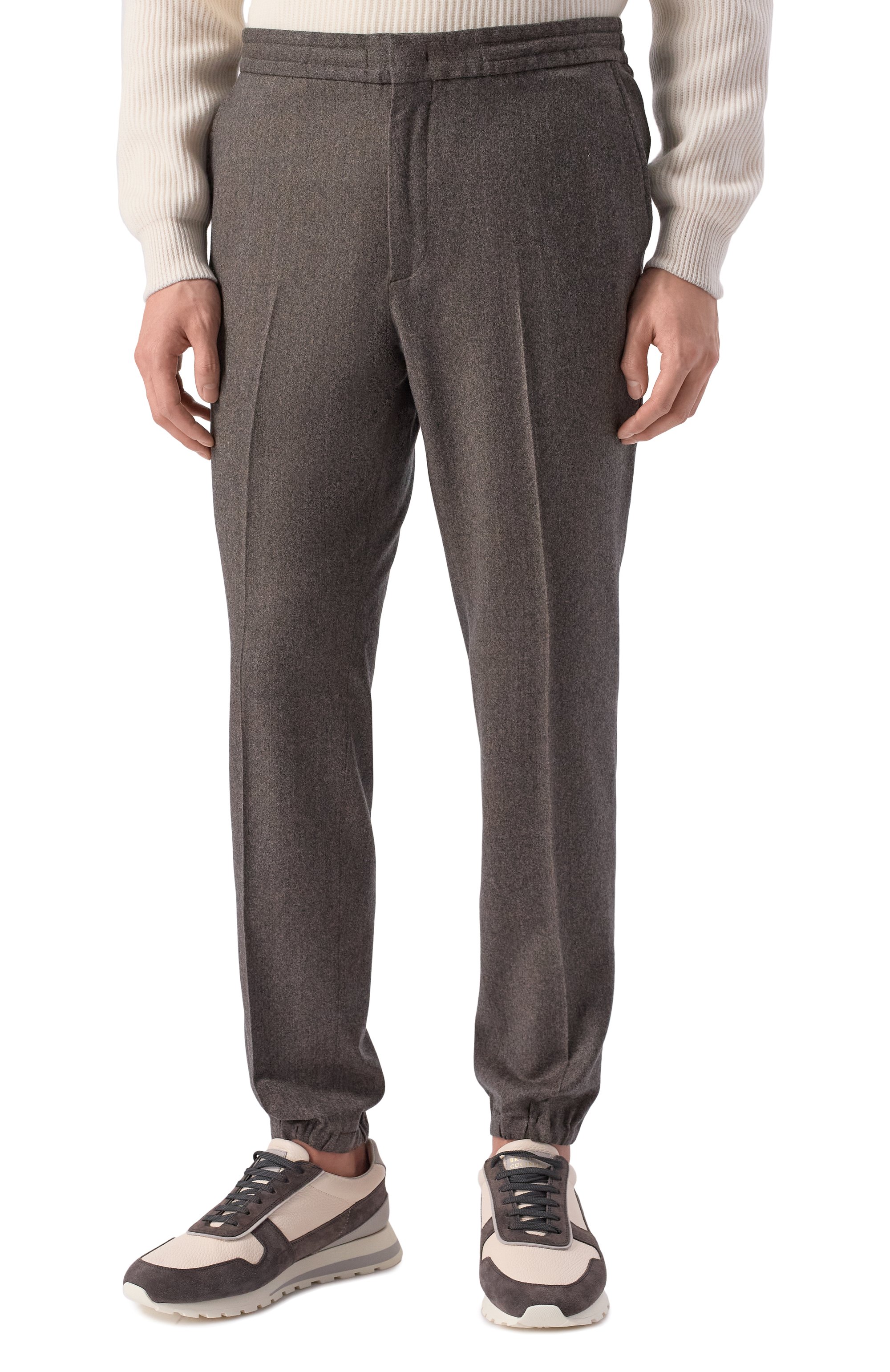 Шерстяные джоггеры ZEGNA коричневого цвета по цене 83200 руб., арт. 73V4C1/8ZF708A8, фото 3 Шерстяные джоггеры ZEGNA, арт. 73V4C1/8ZF708A8, фото 3