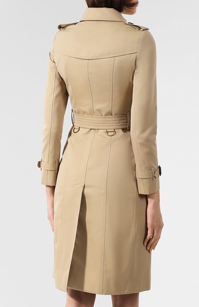 Хлопковый тренч chelsea BURBERRY бежевого цвета по цене 232500 руб., арт. 4013322, фото 4 Хлопковый тренч chelsea BURBERRY, арт. 4013322, фото 4