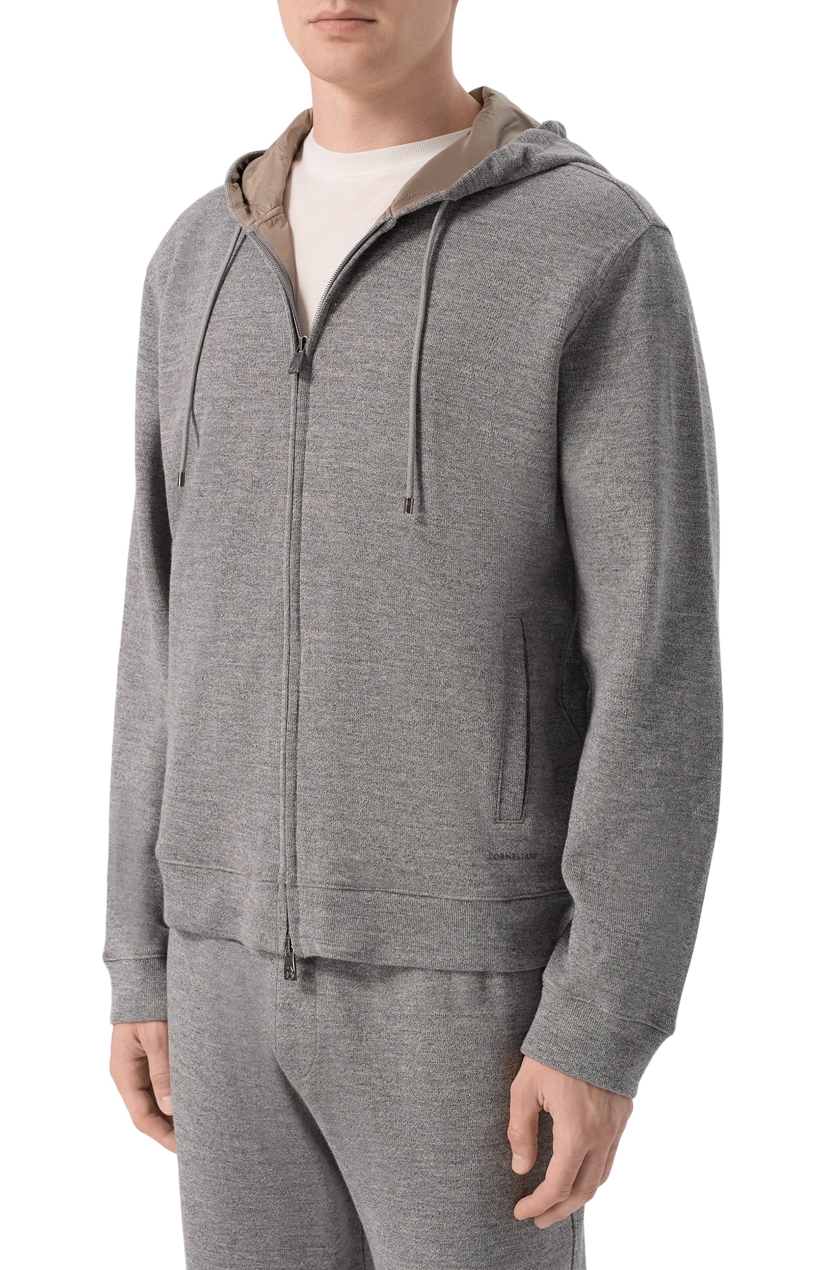 Толстовка из хлопка и шерсти CORNELIANI, арт. 28G568/2A25015, фото 3