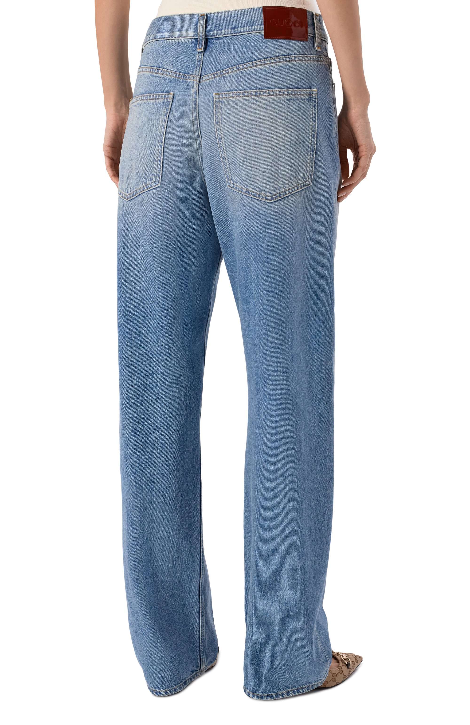 Джинсы GUCCI синего цвета по цене 122000 руб., арт. 857909/XDDD2, фото 4 Джинсы GUCCI, арт. 857909/XDDD2, фото 4