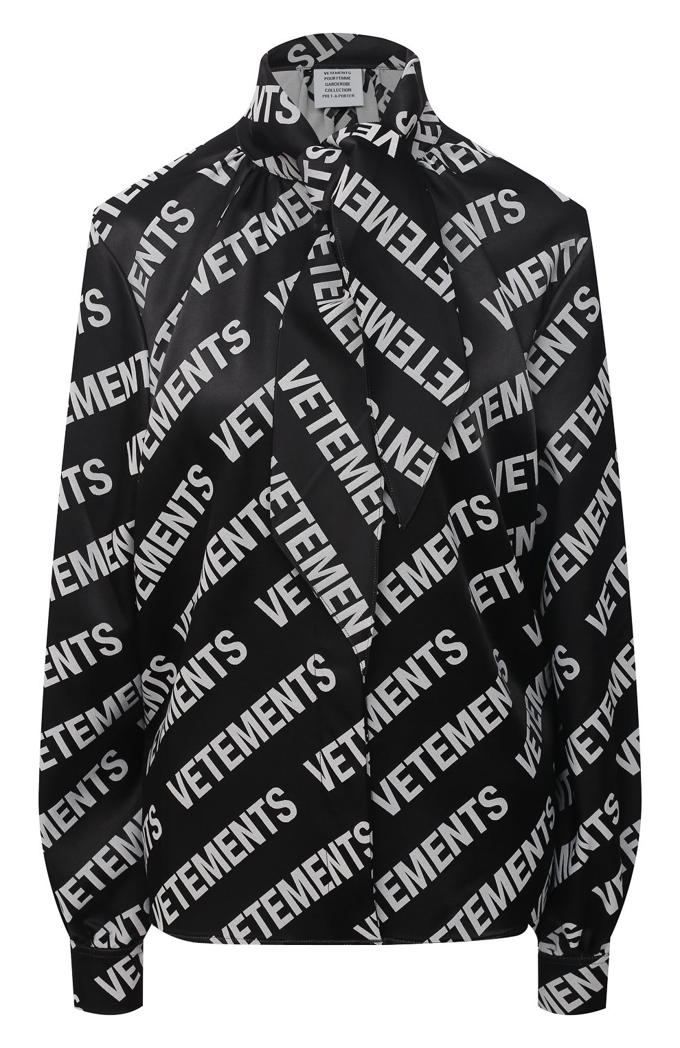Блузка VETEMENTS, арт. WE51SH700B 2606/BLACK/WHITE, фото 1