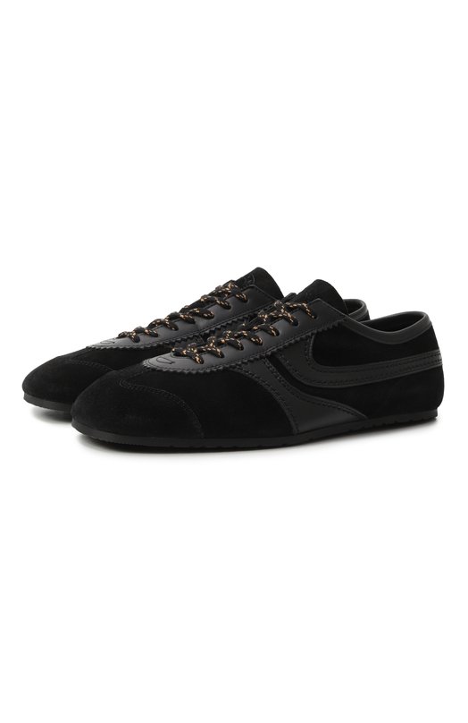 Кожаные кеды Dries Van Noten 021726-126-900 Чёрный 021726-126-900