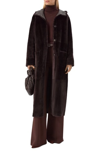 Двусторонняя дубленка SIMONETTA RAVIZZA коричневого цвета по цене 555000 руб., арт. F06C0206H21, фото 2 Двусторонняя дубленка SIMONETTA RAVIZZA, арт. F06C0206H21, фото 2