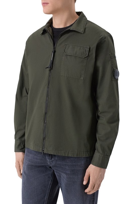 Хлопковая куртка-рубашка C.P. Company RCCM0S705A110143G Зелёный  RCCM0S705A110143G Фото 3